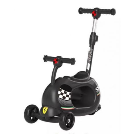 Trotineta pliabila multifonctionala ferrari 4 in 1 neagra - imagine 7